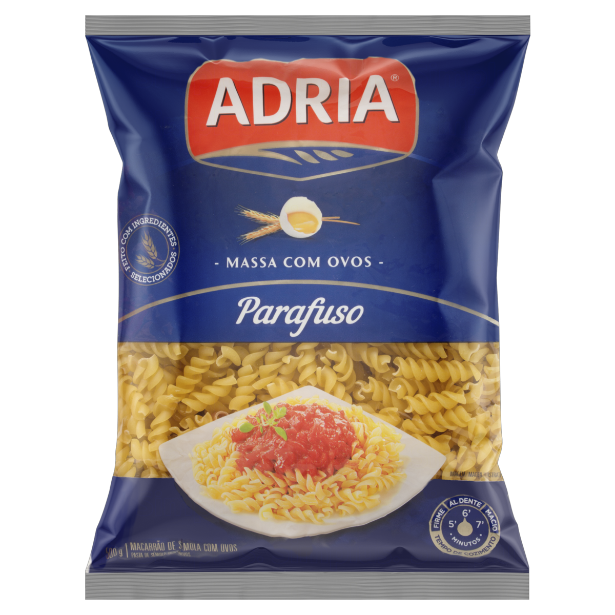 Macarrão ADRIA com Ovos Parafuso 500g