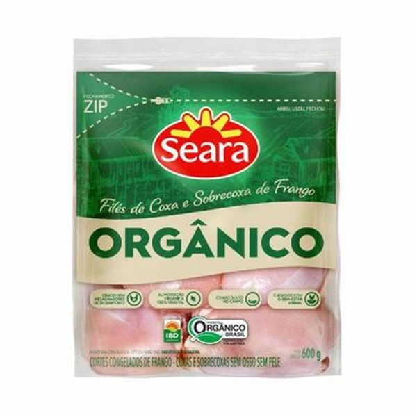 Filé de coxa e sobrecoxa SEARA Orgânico IQF 600g