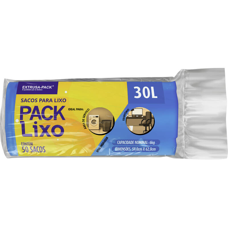 Saco de Lixo Extrusa-Pack 30L 50 un