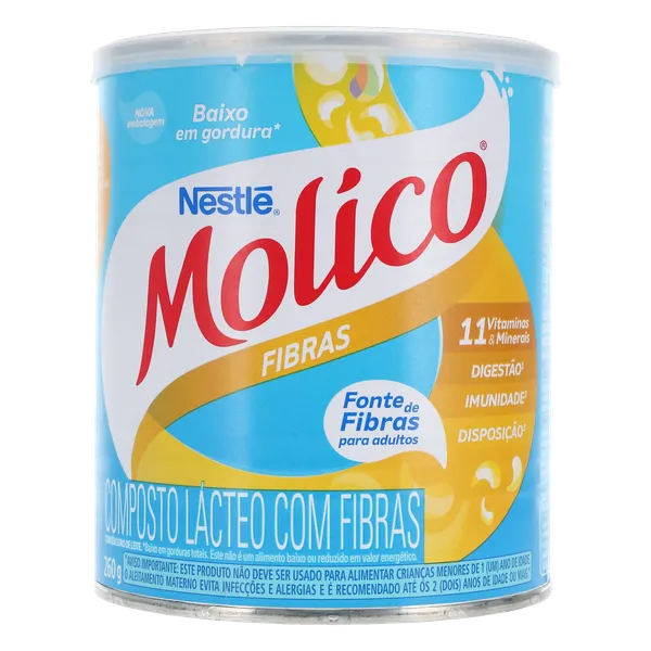Composto Lácteo Molico 260g - Fibras - Lata