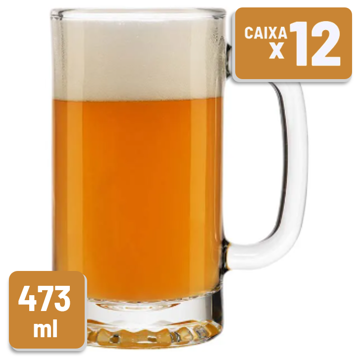 Caneca Star Vidro 473ml Caixa c/ 12 Un