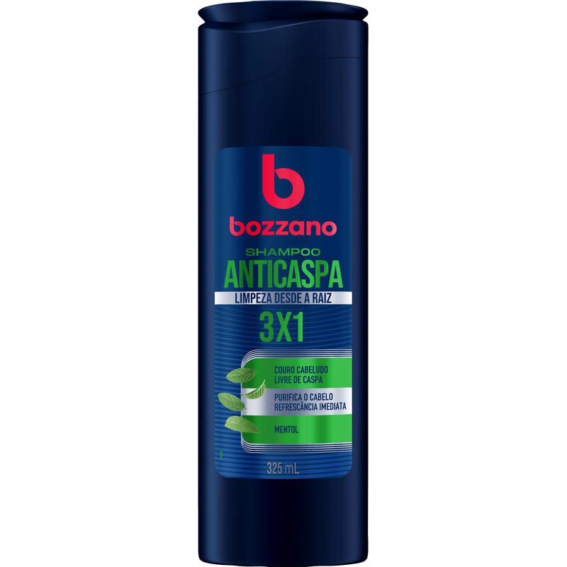 Shampoo Anticaspa Mentol Bozzano Frasco 325ml