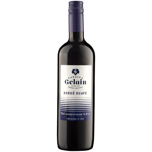 Vinho Cantina Gelain Brasileiro Bordô Tinto Suave 750ml