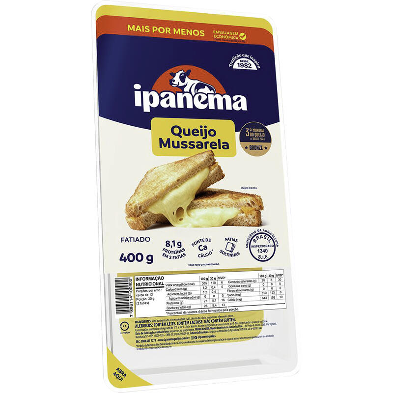Queijo Mussarela Ipanema Fatiado 400g