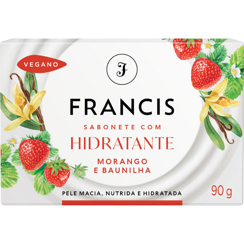 Sabonete Hidratante Francis Vermelho 90g