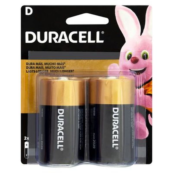 Pilha Duracell Alcalina D - Grande - Com 2 Pilhas