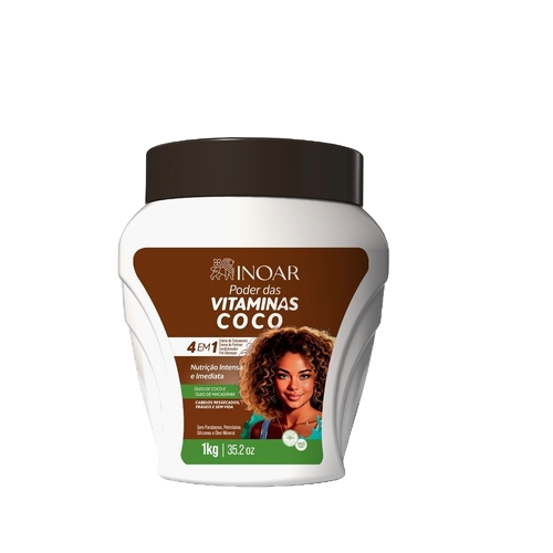 Creme De Hidratação Inoar Poder Das Vitaminas Coco 1kg