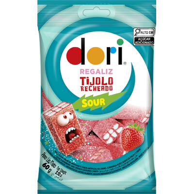 Bala de Gelatina Dori Tijolo 60g