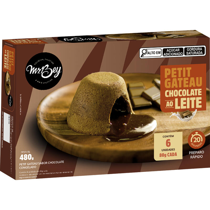 Petit Gateau Mr. Bey Chocolate ao Leite 480g