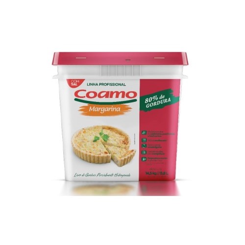 Margarina Coamo 80% Lipídios Com Sal 14,5kg