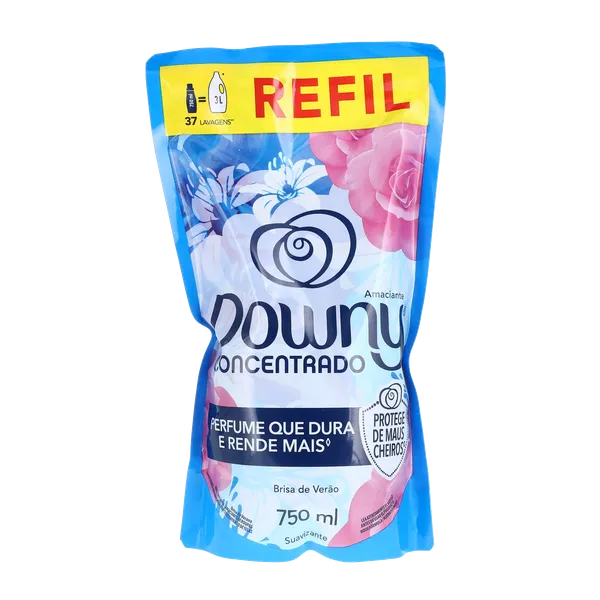 Amaciante Concentrado Downy 750ml - Brisa de Verão - Sachê