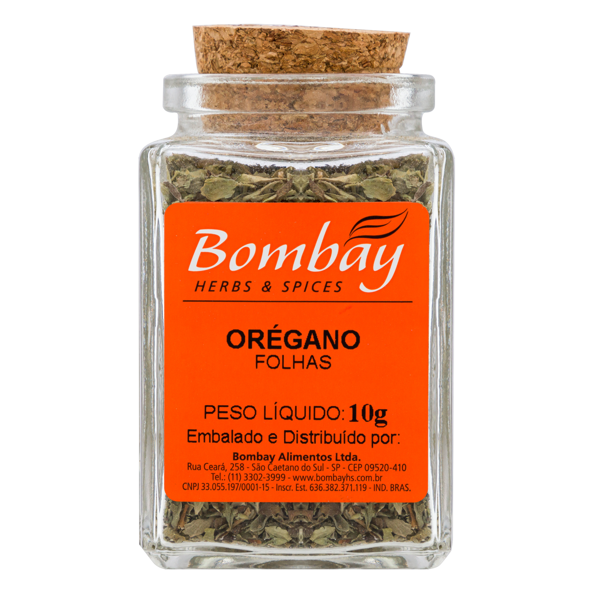 Orégano Folha Bombay Herbs e Spices Vidro 10g