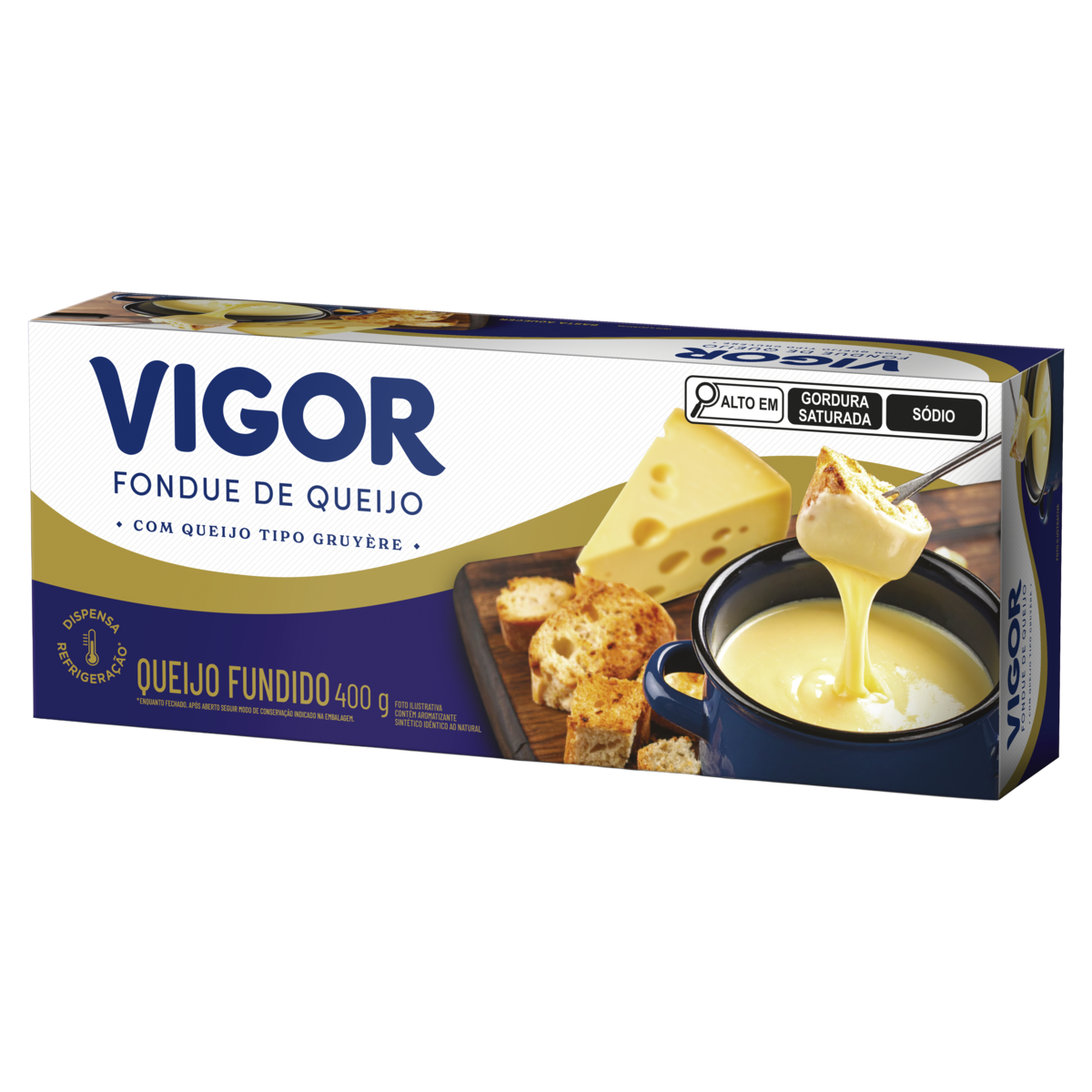 Fondue de Queijo Gruyère Vigor Caixa 400g