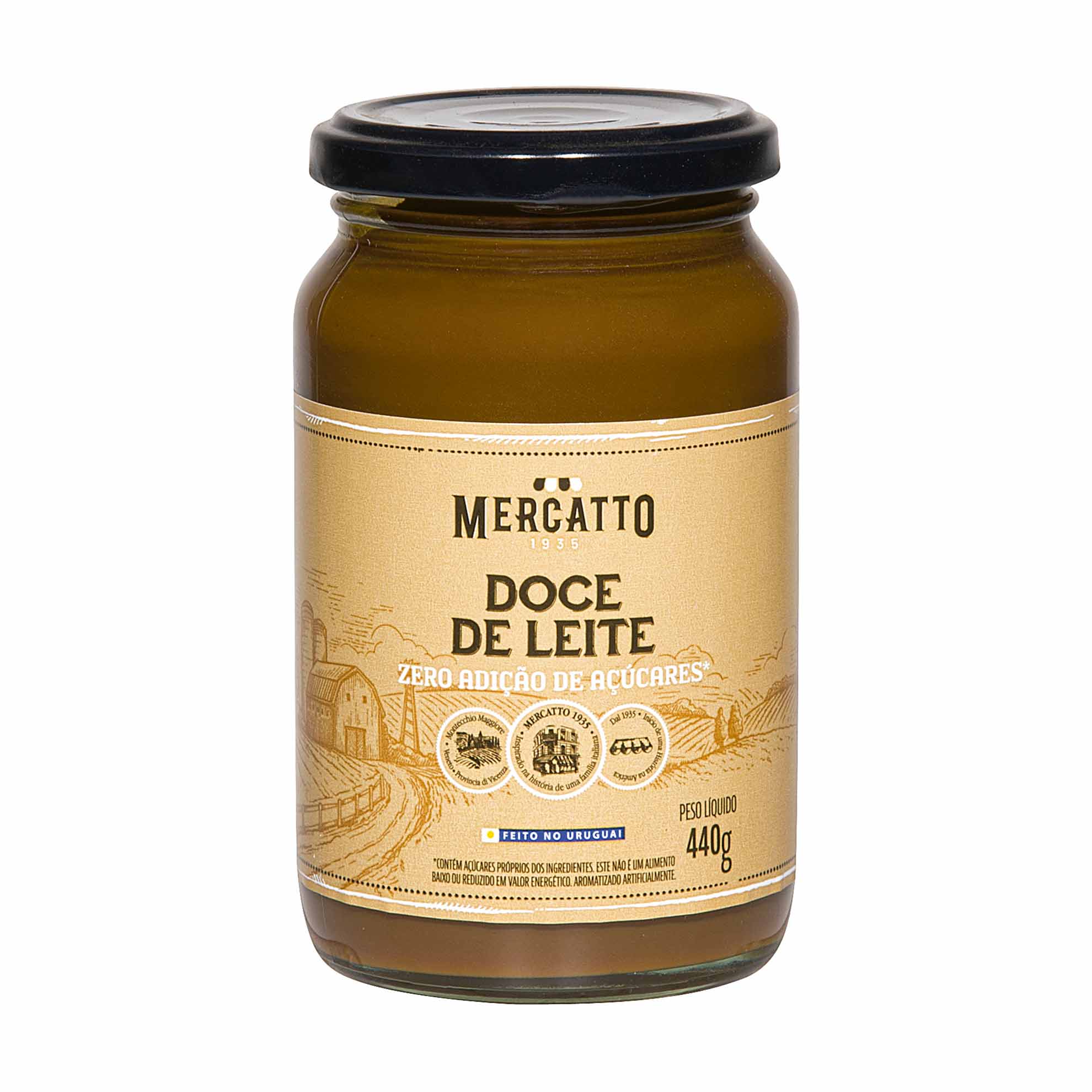 Doce de Leite Zero Adição de Açúcares Mercatto 440g