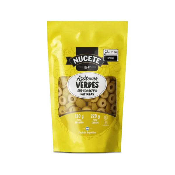 Azeitona Verde Nucete 120g - Fatiada - Sachê