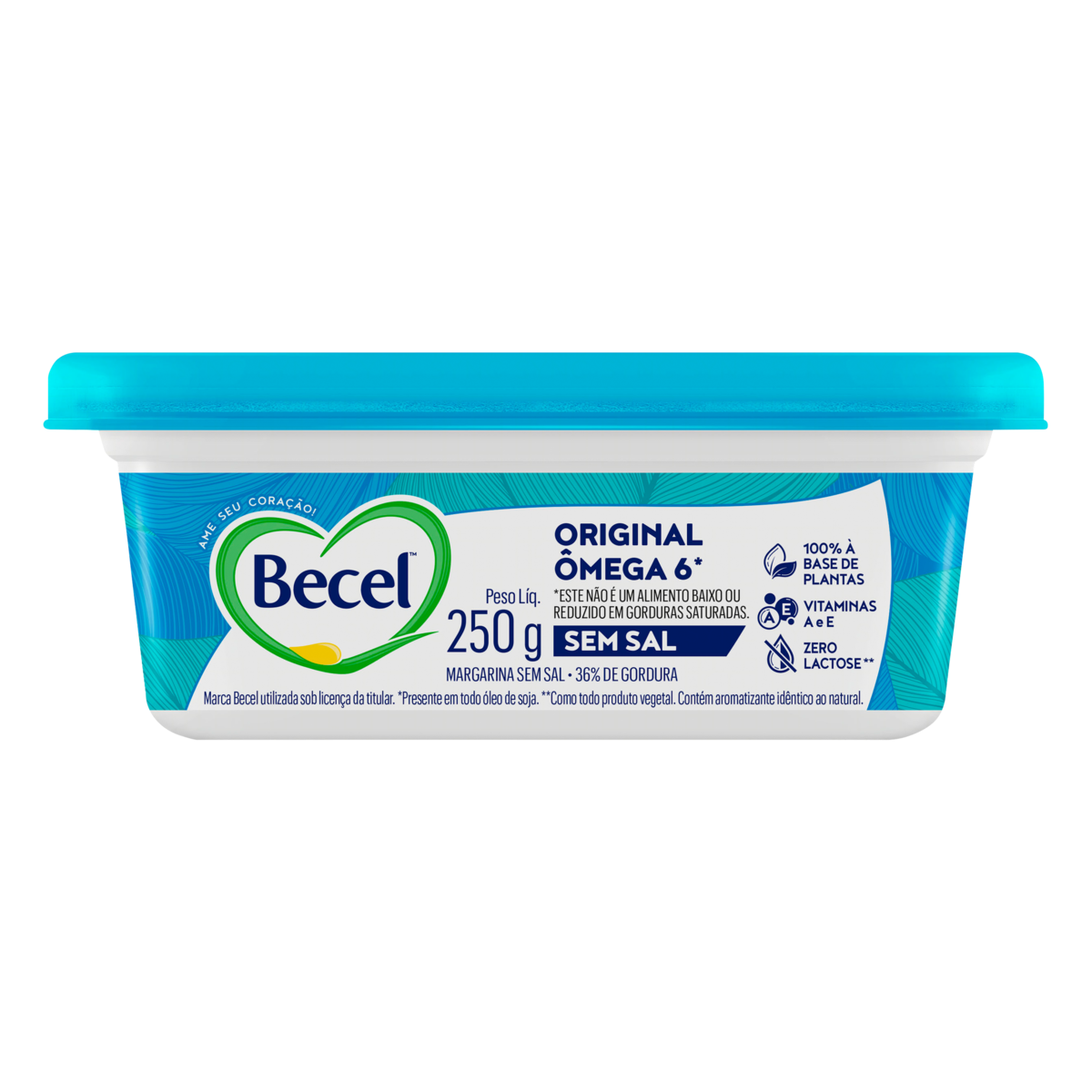 Margarina BECEL Ômega 6 Original Sem Sal 250g