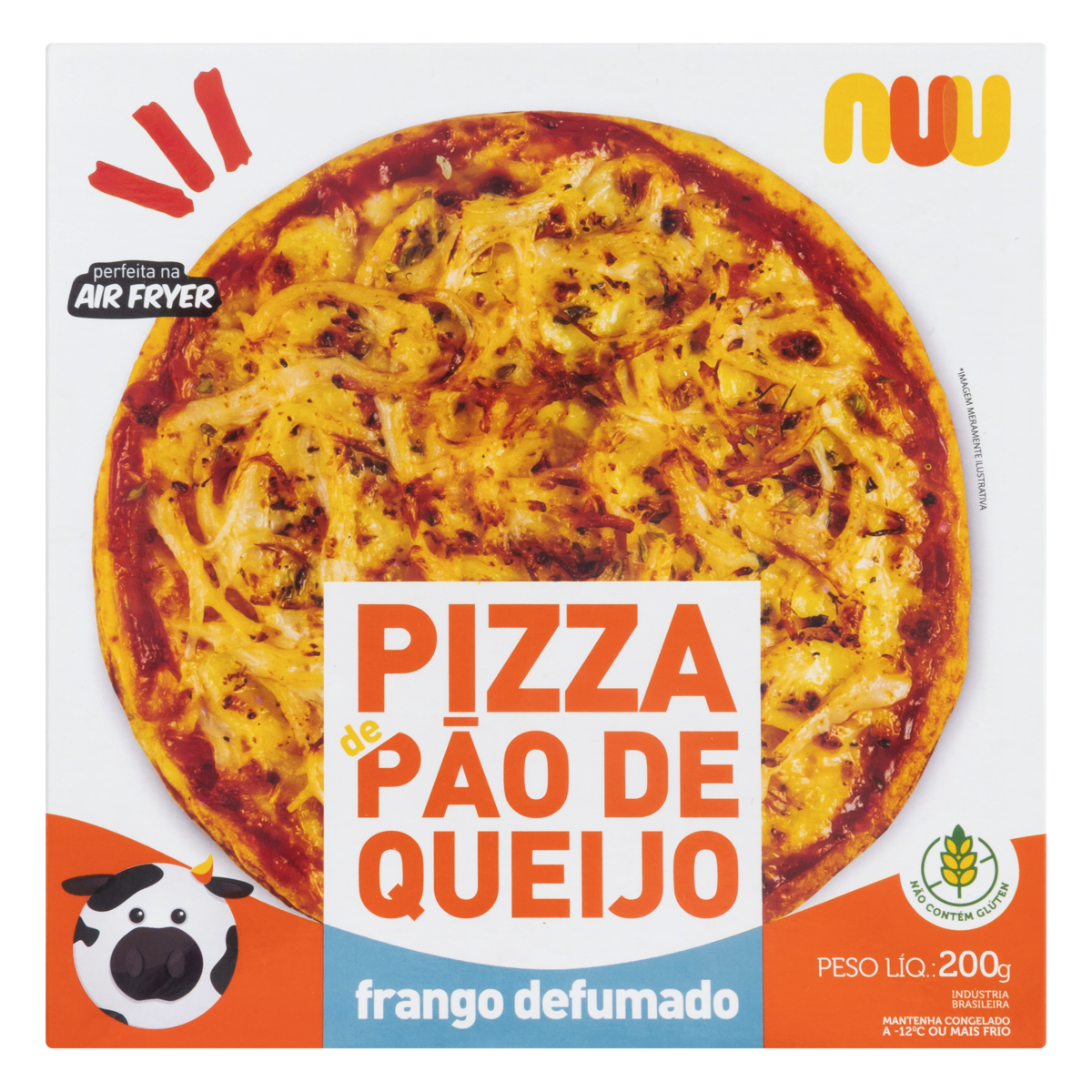 Pizza de Pão de Queijo Nuu Brotinho Frango Defumado 200g