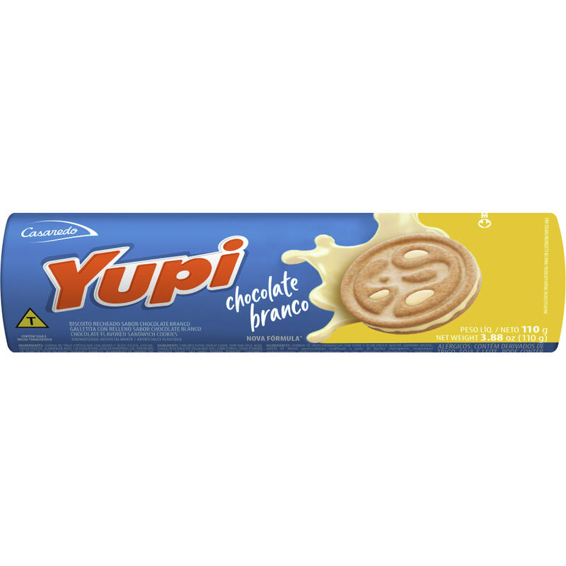 Biscoito Recheado Yupi Chocolate Branco 110g