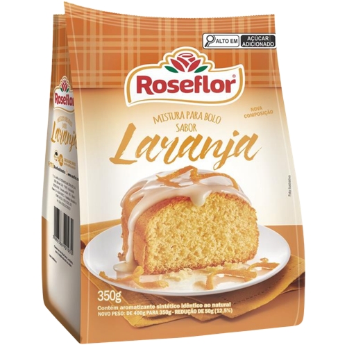 Mistura Para Bolo Roseflor De Laranja 350g