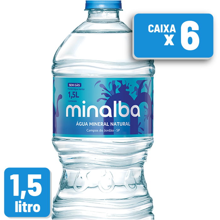Água Mineral Minalba Sem Gás Pet 1,5L Fardo c/ 6 un