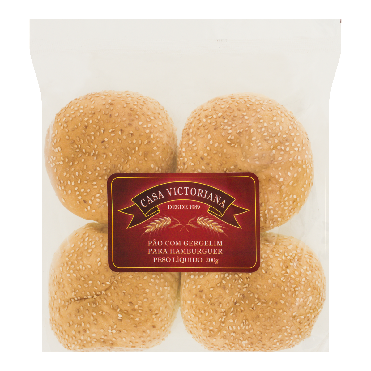 Pão para Hambúrguer com Gergelim CASA VICTORIANA 200g