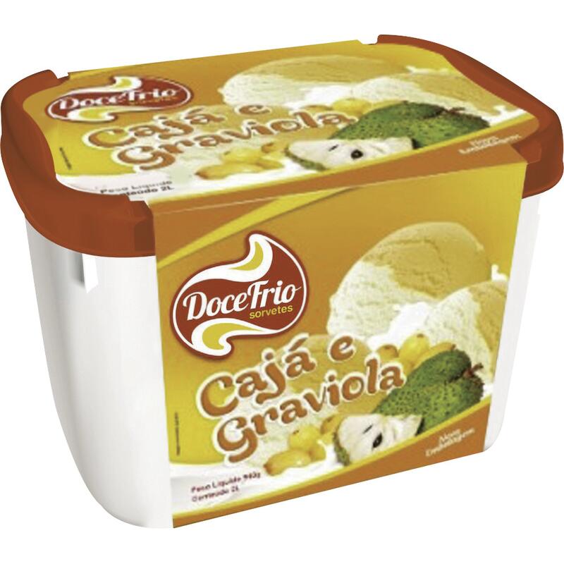 Sorvete Doce Frio Cajá e Graviola 2L