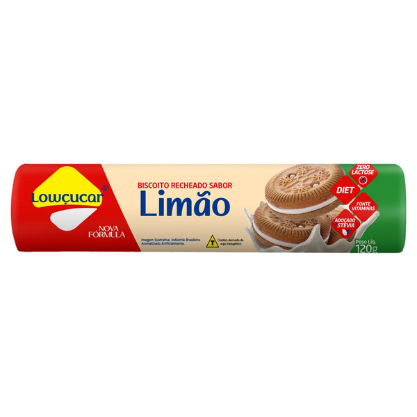 Biscoito Lowçucar 120g - Zero Açúcar - Limão