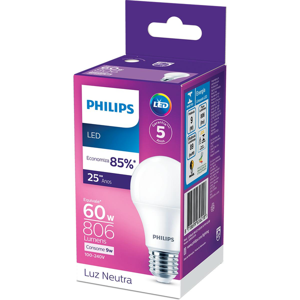 Lâmpada Philips LEDB - 9W - 4000K