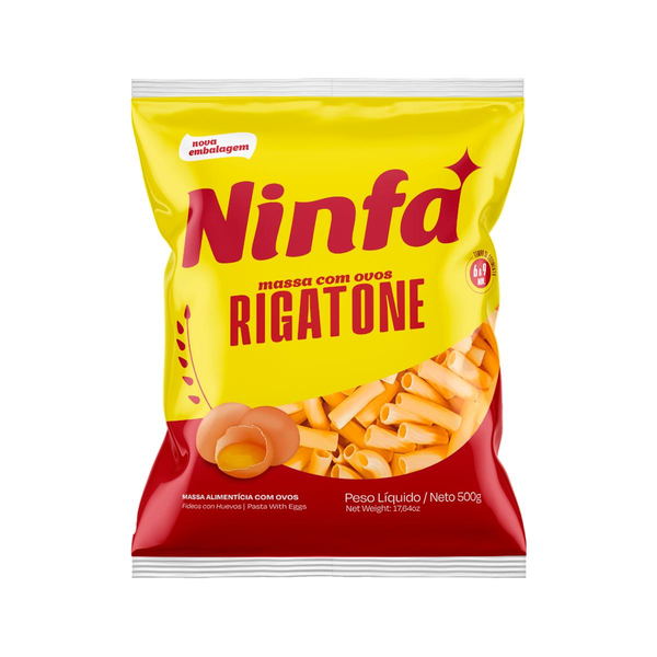 Massa com Ovos Ninfa 500g - Rigatone