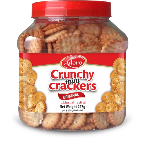 Biscoito Adoro Crunchy Mini Crackers Salgado Original 227g
