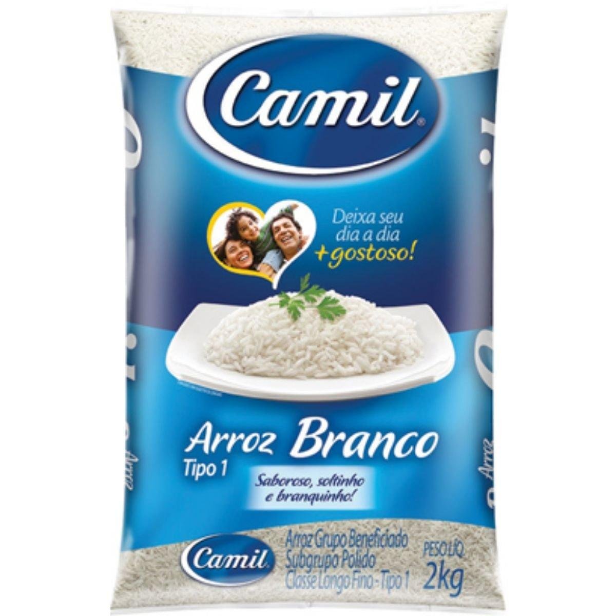 Arroz Camil Tipo 1 Pacote 2kg