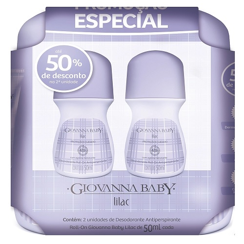 Desodorante Rollon Lilac Giovanna Baby 50% De Desconto C/2un 50ml