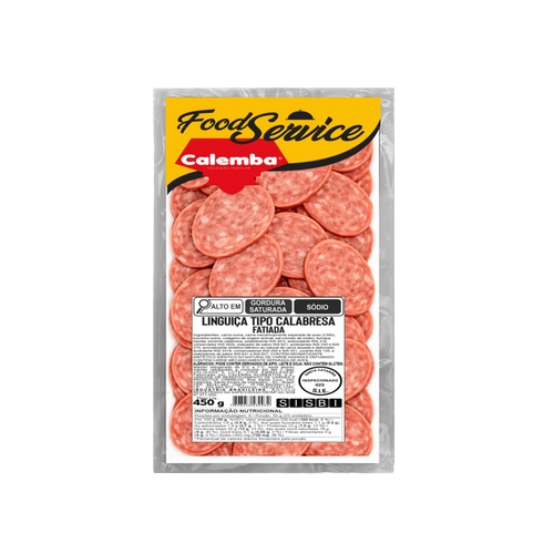 Linguiça Calemba Tipo Calabresa Fatiada Resfriada 450g