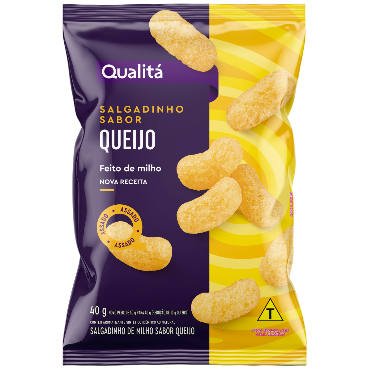Salgadinho de Milho Lua Queijo Qualitá Pacote 40g