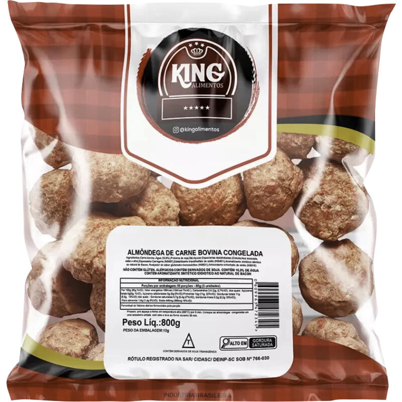 Almôndega Bovina King Congelada 800g
