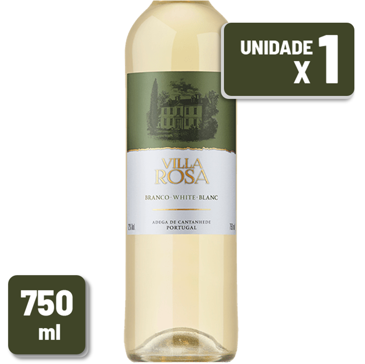 Vinho Villa Rosa Branco Garrafa Vidro 750ml