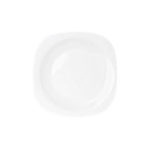Prato Raso Plaza Temperado Quadrado Opaline 27cm