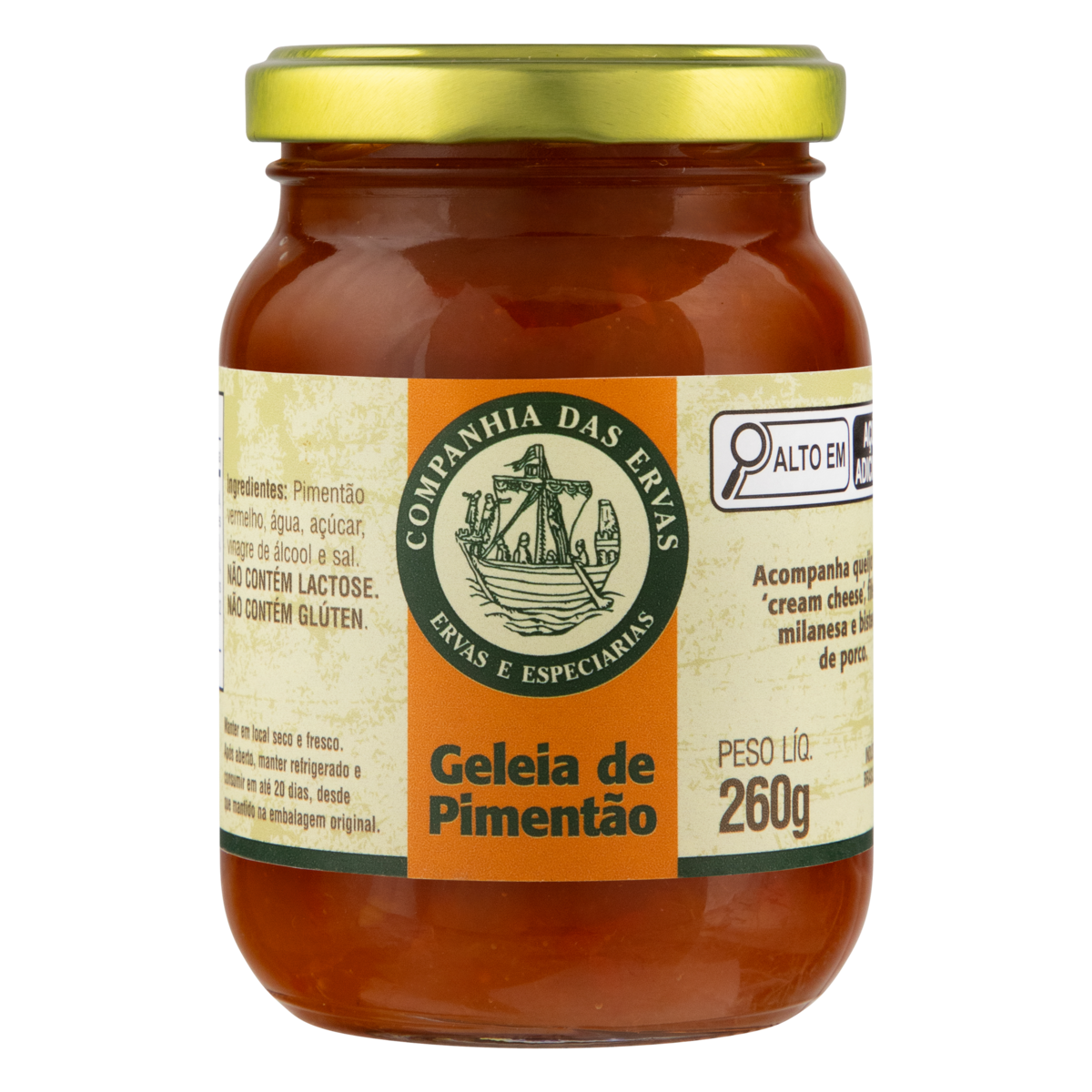 Geleia de Pimentão CIA ERVAS Vidro 260g