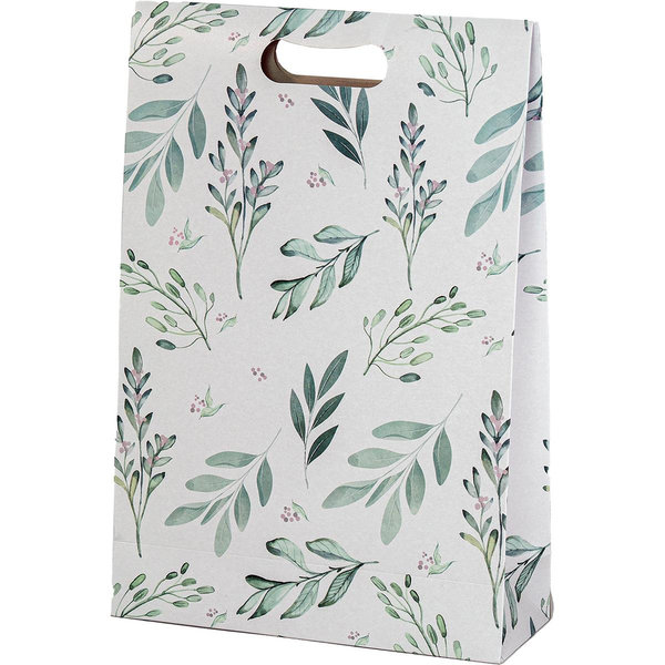 Sacola para Presente UP Box Tam. M - Com Abas - Folhas