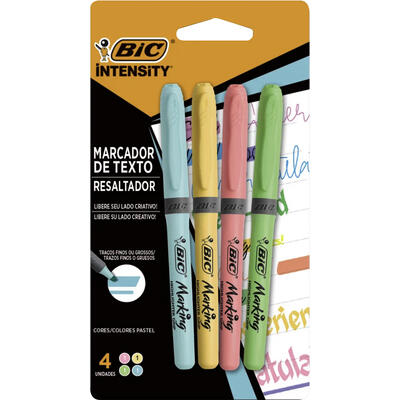 Marcador de Texto Bic Cores Pastéis 4 un