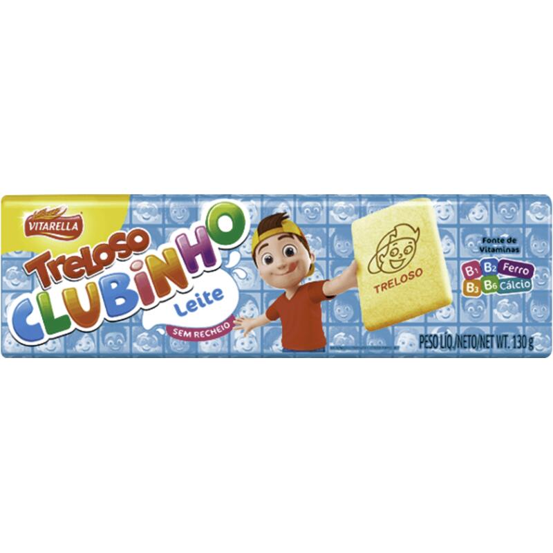 Biscoito Treloso Clubinho Leite 130g