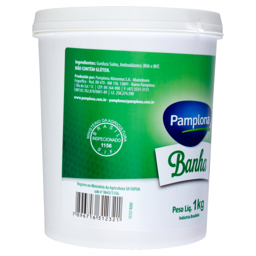 Banha PAMPLONA Pote 1kg