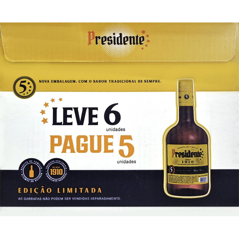 Conhaque Presidente 900ml LV 6 PG 5