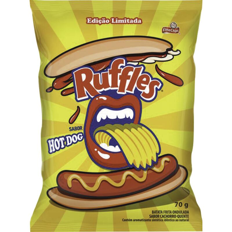Salgadinho Elma Chips Batata Ruffles Hot Dog 70g