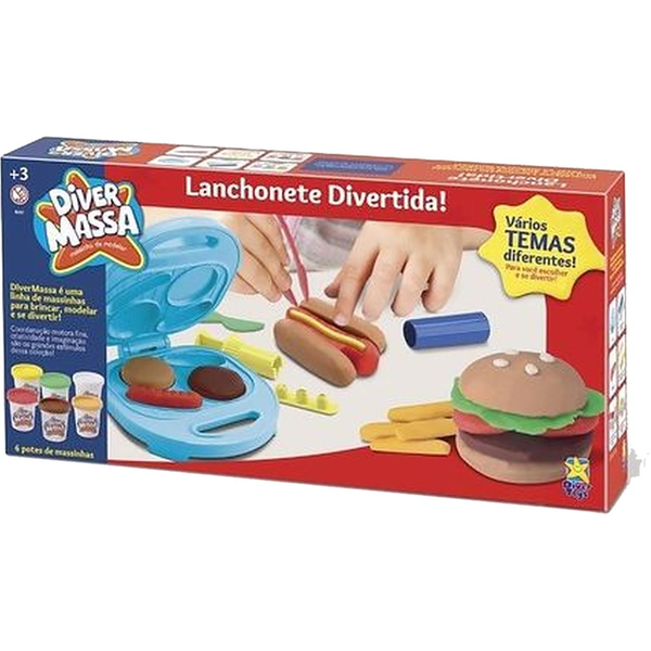 Massinha DiverToys Lanchonete Divertida