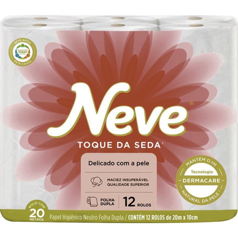 Papel Higiênico Neve Folha Dupla - 20m 12 rolos