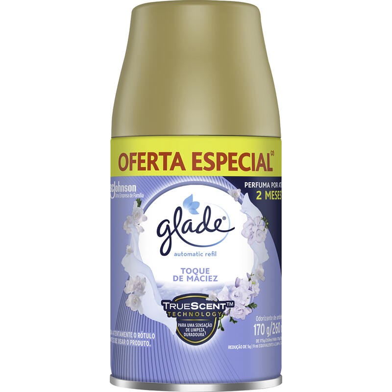 Desodorizador Glade Automatic Spray Refil Toque de Maciez 269ml Oferta Especial