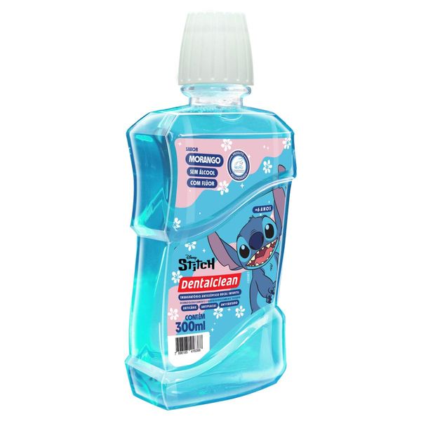 Antisséptico Bucal Dentalclean 300ml - Morango - Stitch