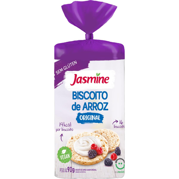 Biscoito de Arroz Original Sem Glúten Jasmine 90g