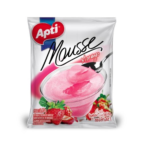 Mousse Apti De Morango 70g